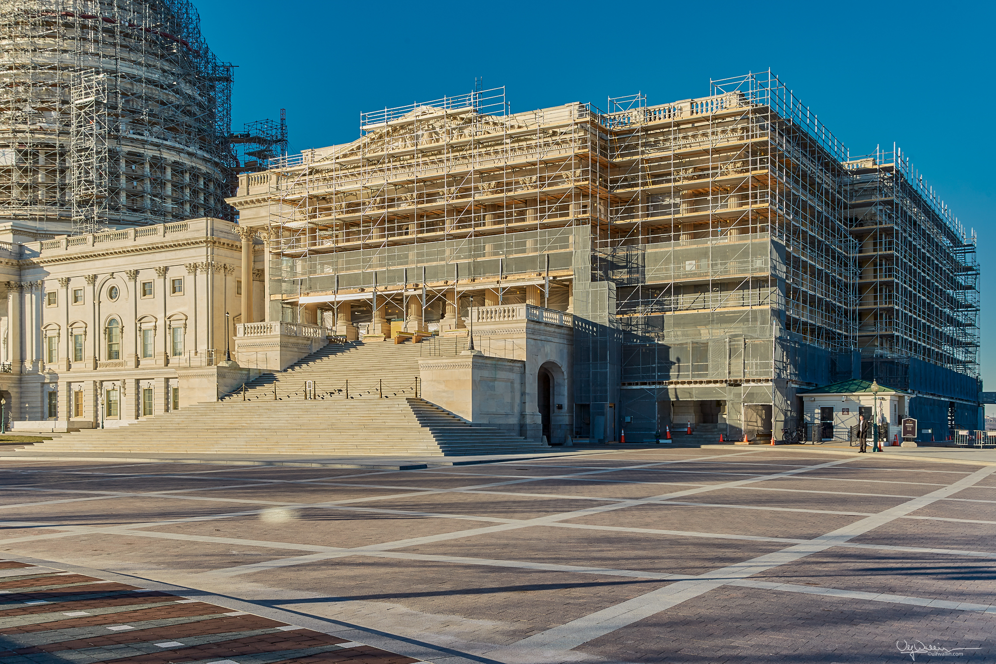 Scaffolds at sunrise