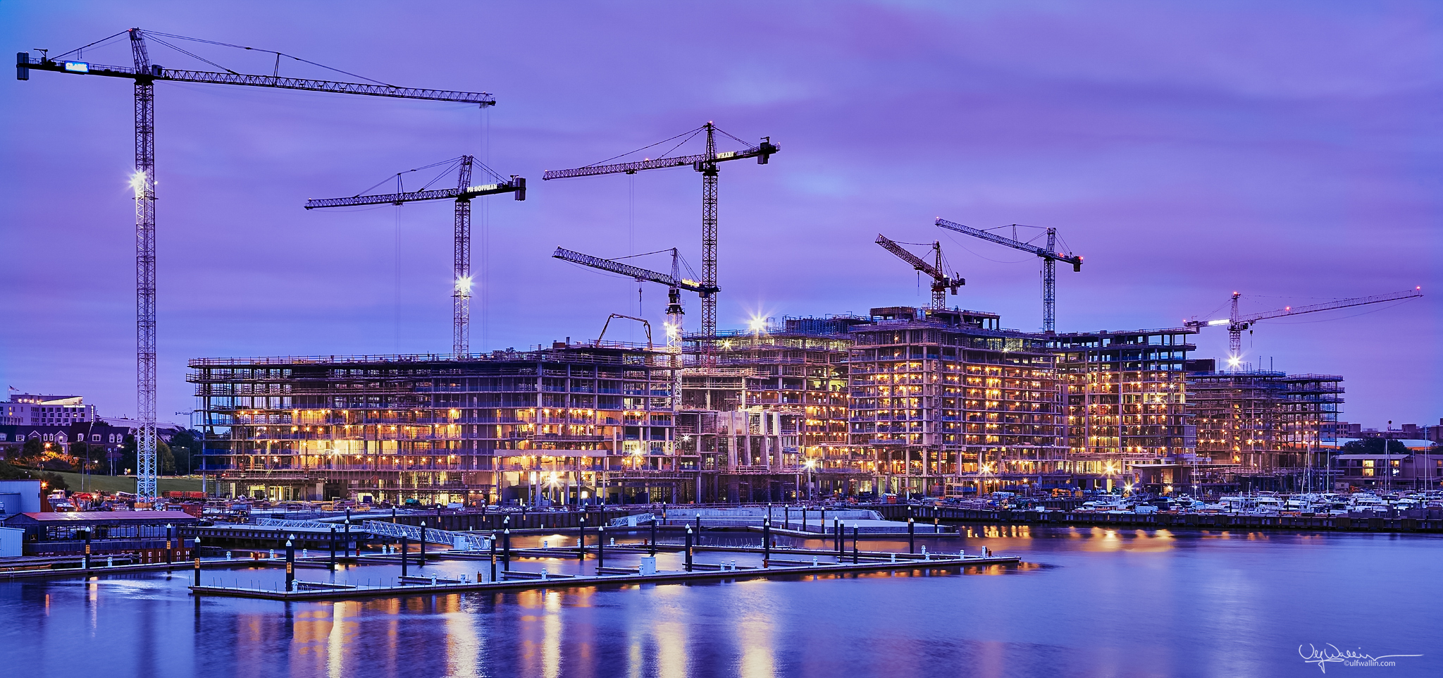 Waterfront cranes