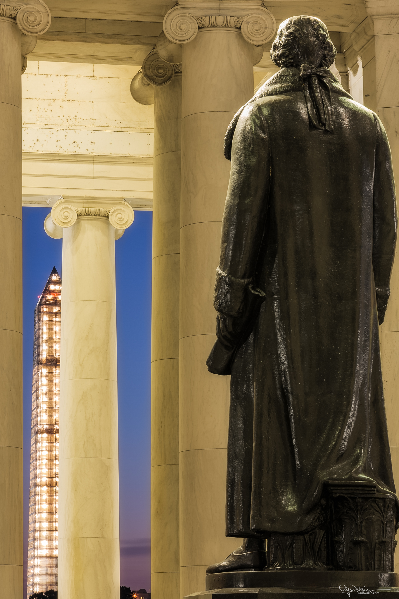 Jefferson Memorial and Washington Monument