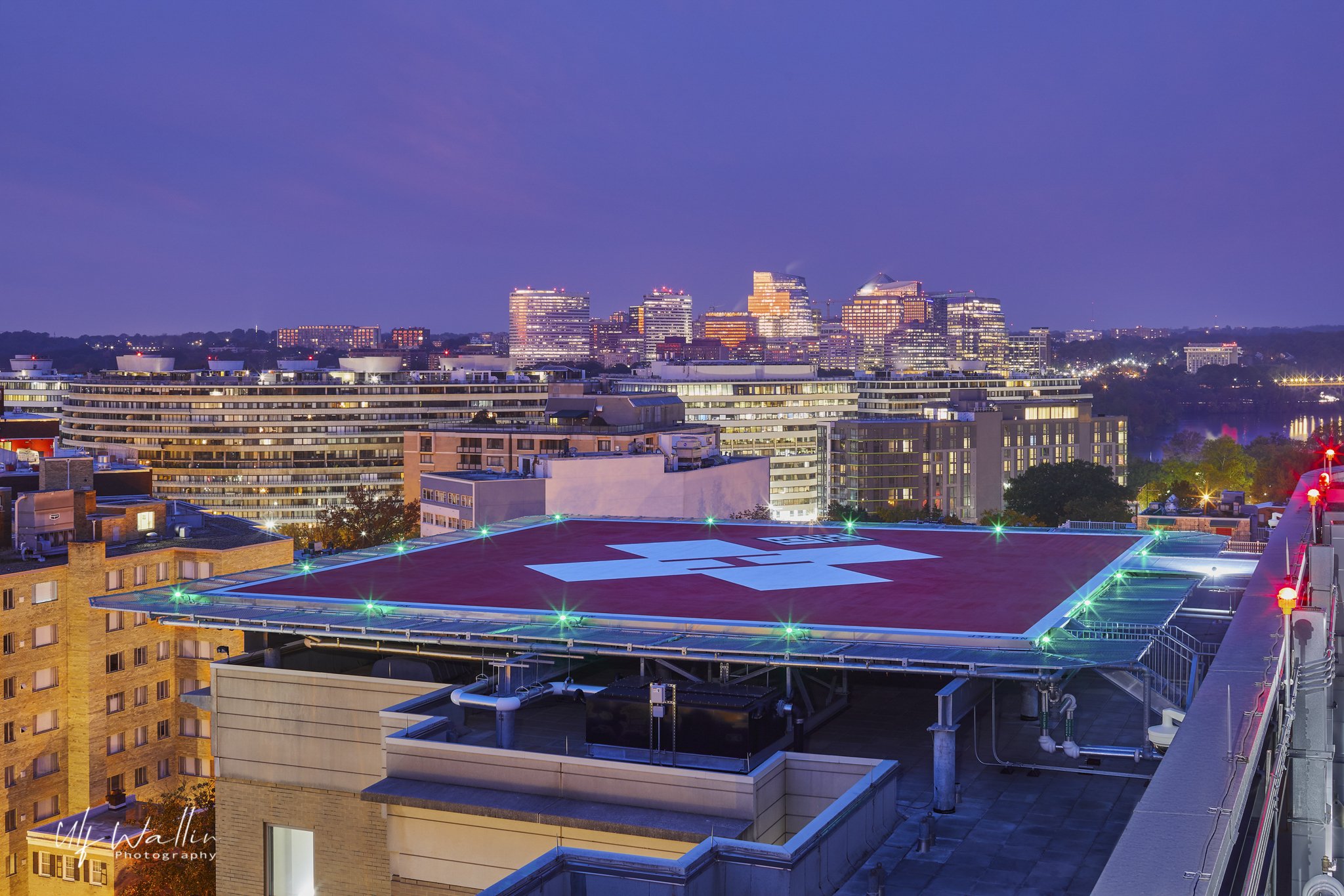 Helipad with a dawn view