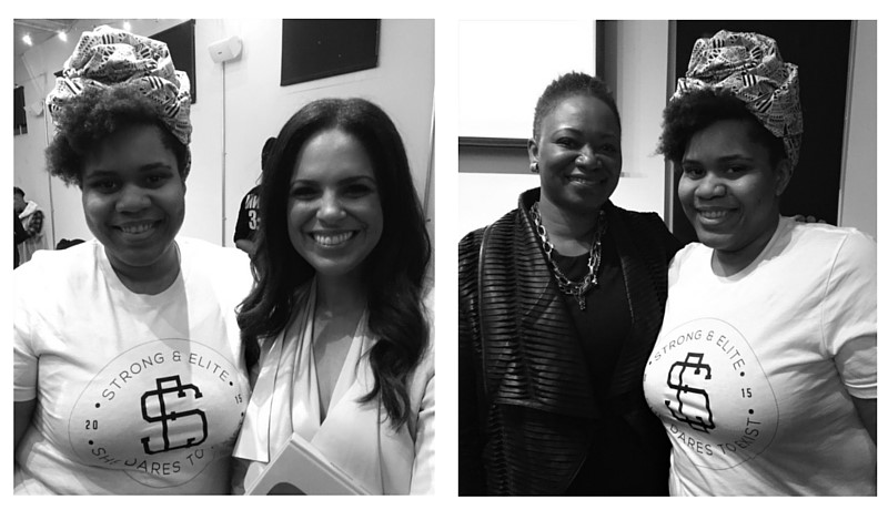Founder Charell Strong with Soledad O'Brien and Vanessa De Luca, respectively