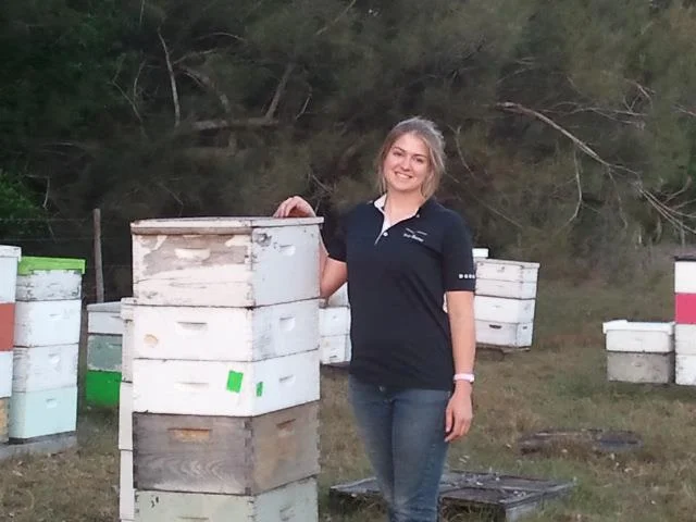 Sarah with Tall Hive 2012.jpg