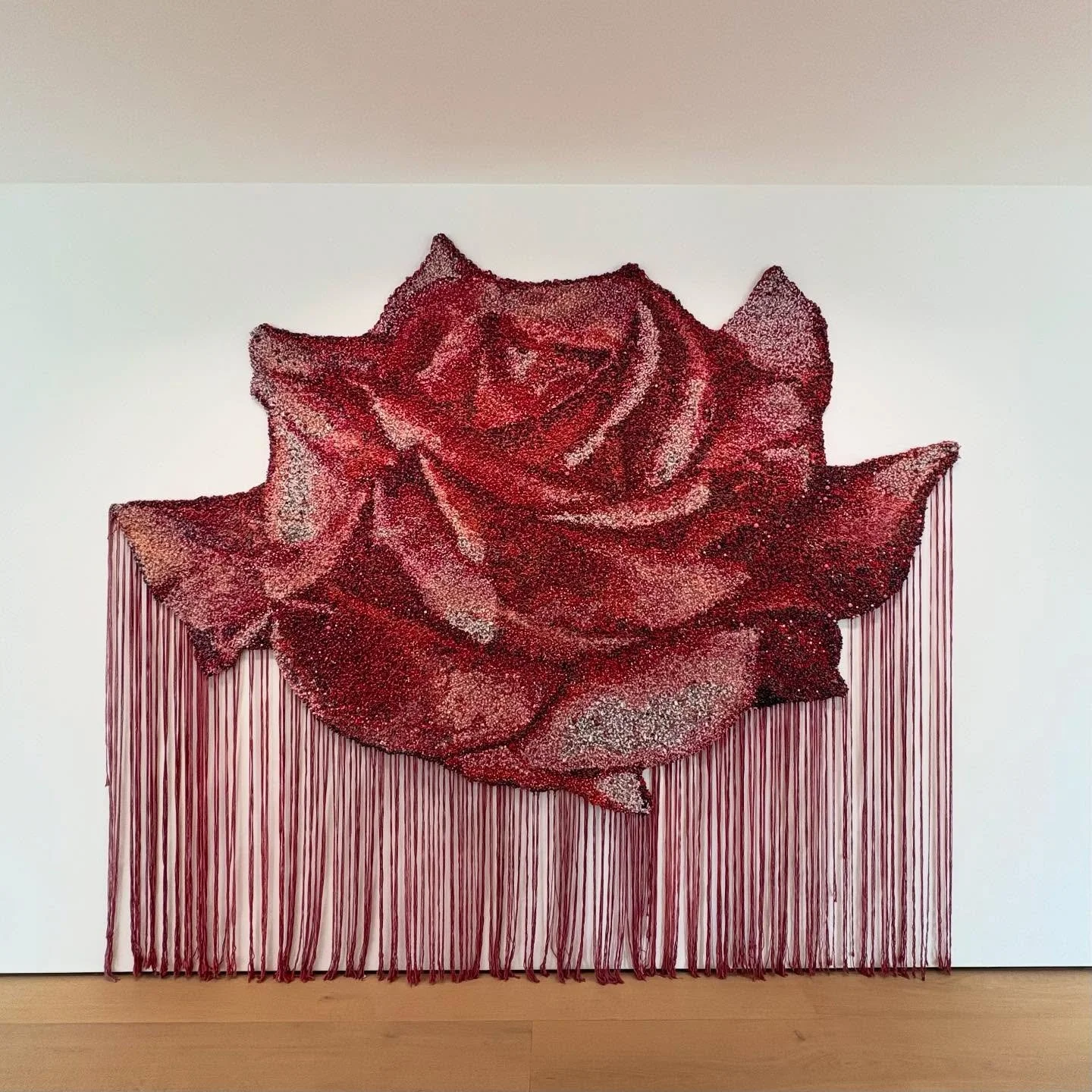 The Hill Art Foundation recently opened &ldquo;Igshaan Adams: I&rsquo;ve been here all along, I&rsquo;ve been waiting,&rdquo; highlighting Adams&rsquo;s use of the rose, a motif that has special resonance in the Sufi faith, representing the path towa