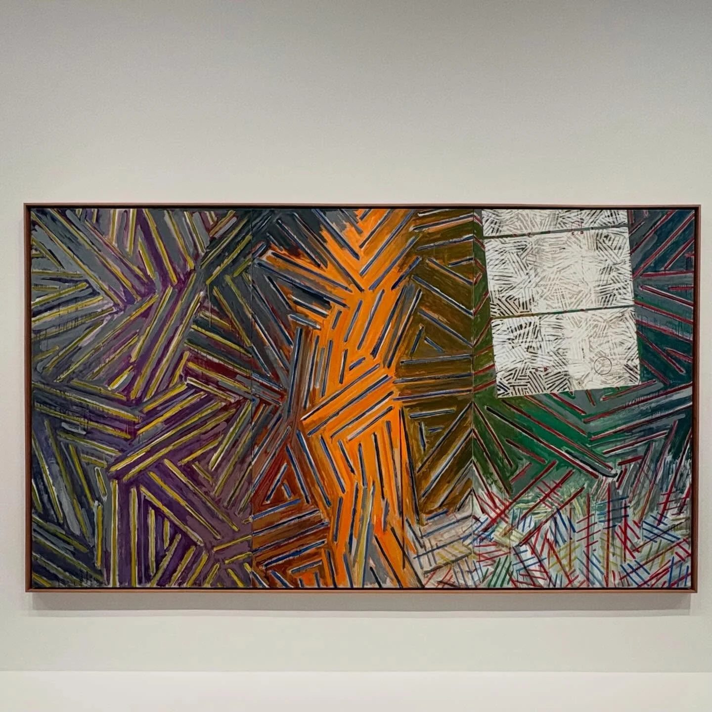 &ldquo;Between the Clock and the Bed&rdquo; is devoted to Jasper John&rsquo;s series of cross hatch paintings and works on paper made over a ten year period, from 1973 to 1983 and is a collaboration between Gagosian and Castelli, where the series deb