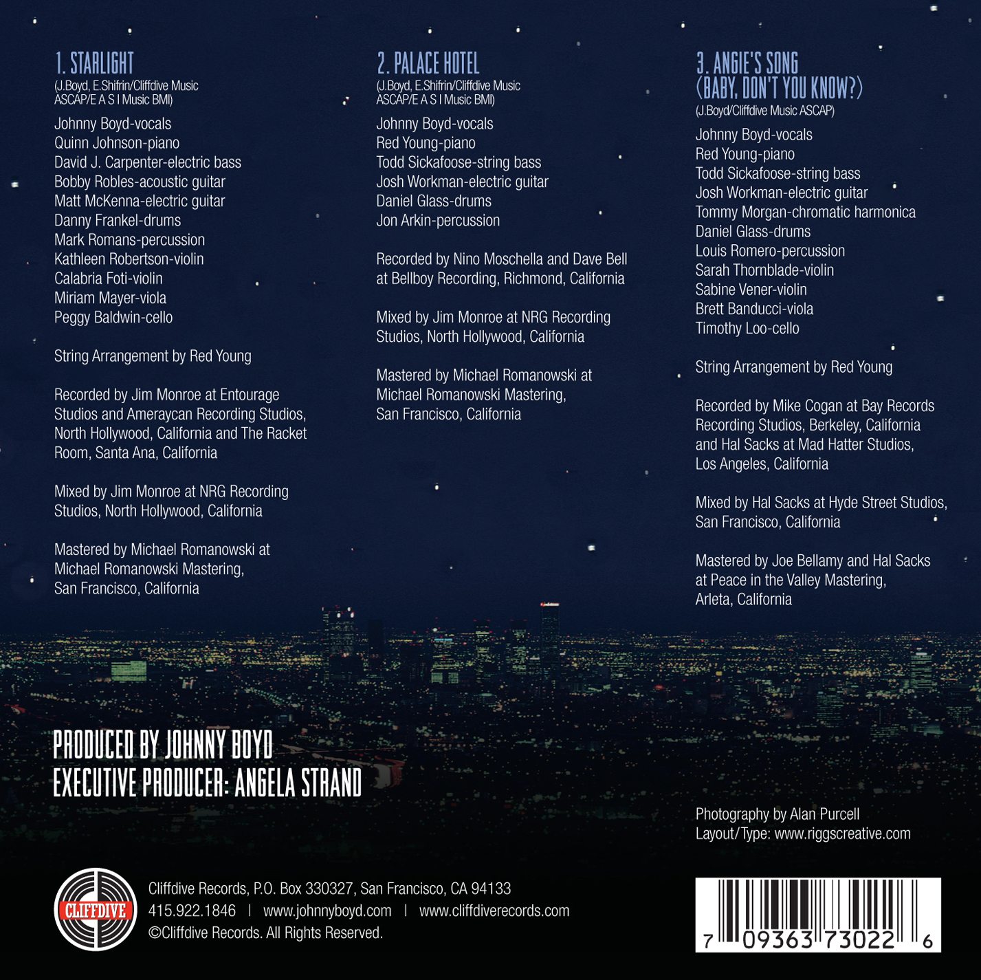 JOHNNY BOYD — Starlight (MP3 Album Download)