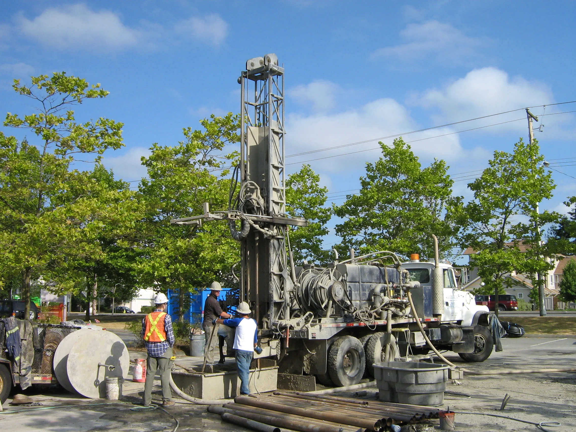 Geoexchange site drilling.JPG