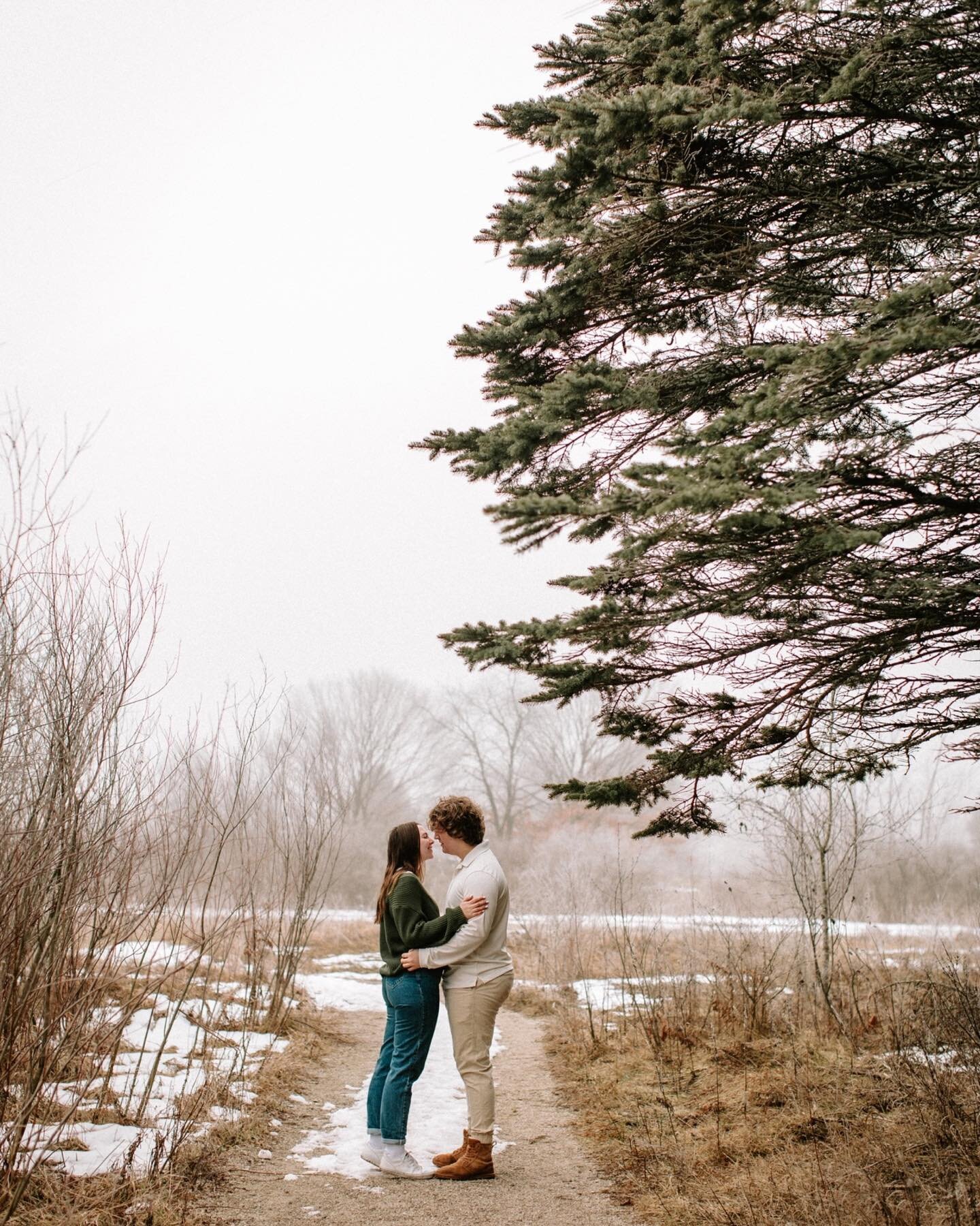 So excited for the weddings for these two next month! 
Did these back in Feb. The weather was magical, foggy and frozen. February is a very underappreciated month for photos! Check out that ring shot 😍 

We made Twilight jokes the entire time, appar