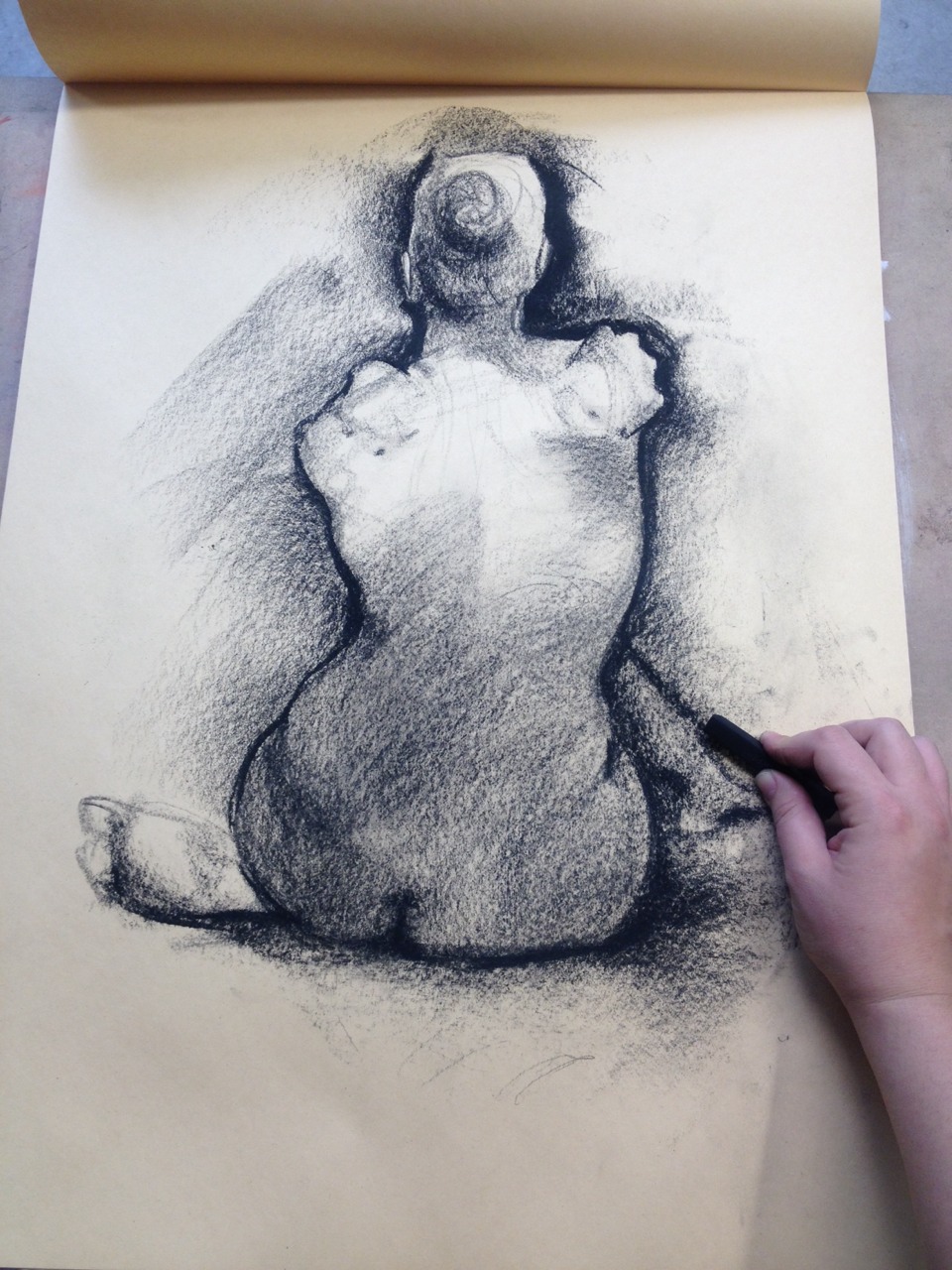Charcoal on Newsprint