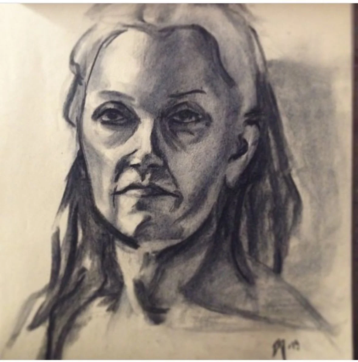 Charcoal on Manila paper