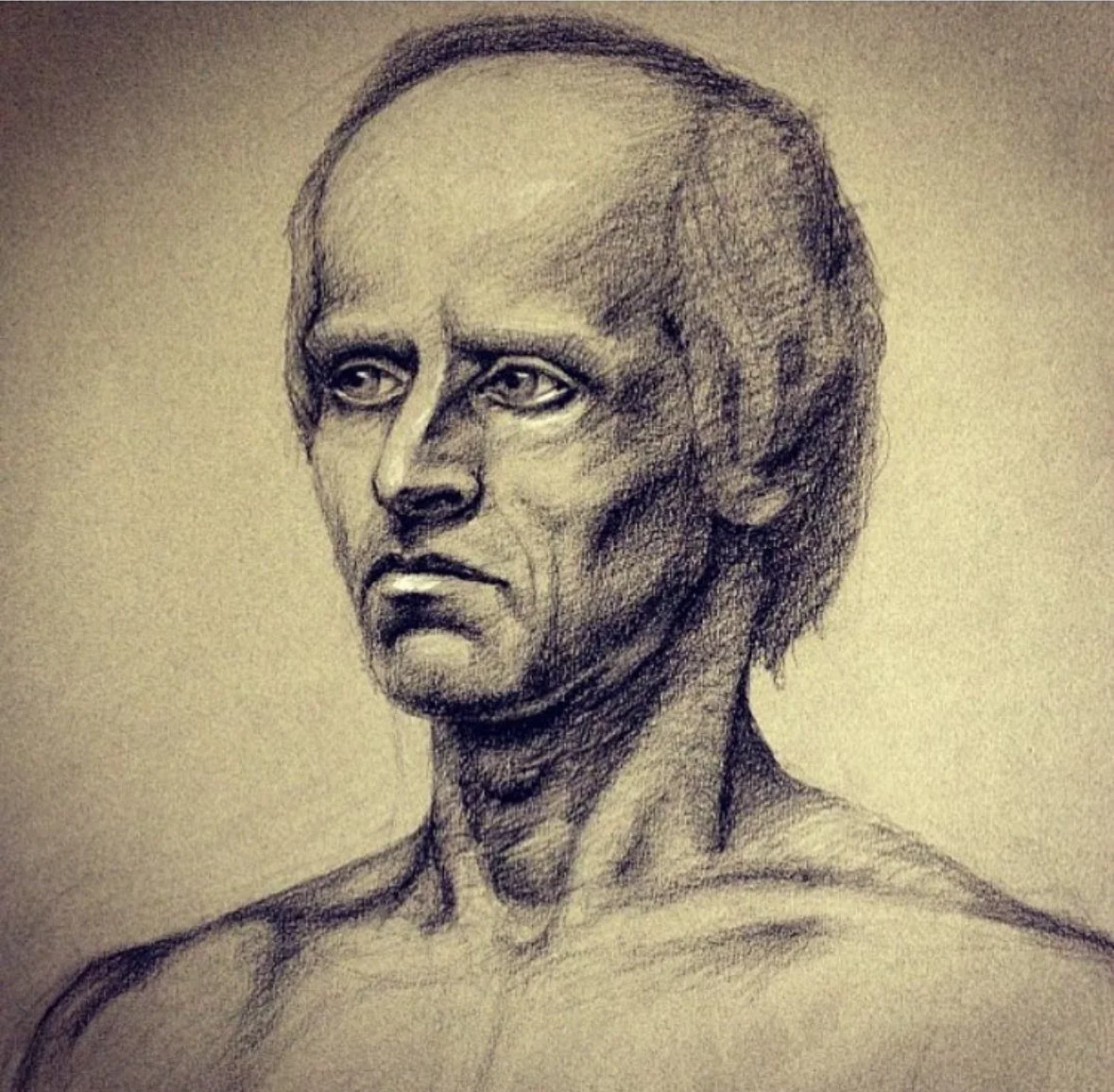 Charcoal on Manila paper