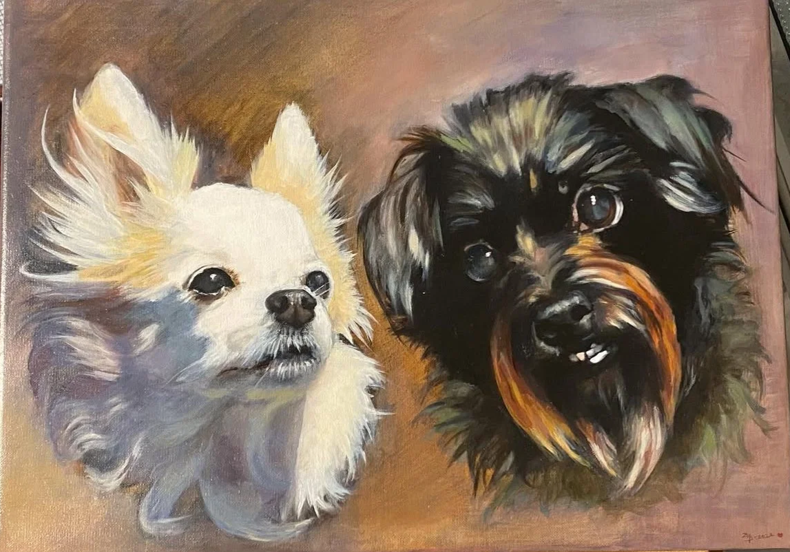 Cindy & Lucy - Oil on canvas