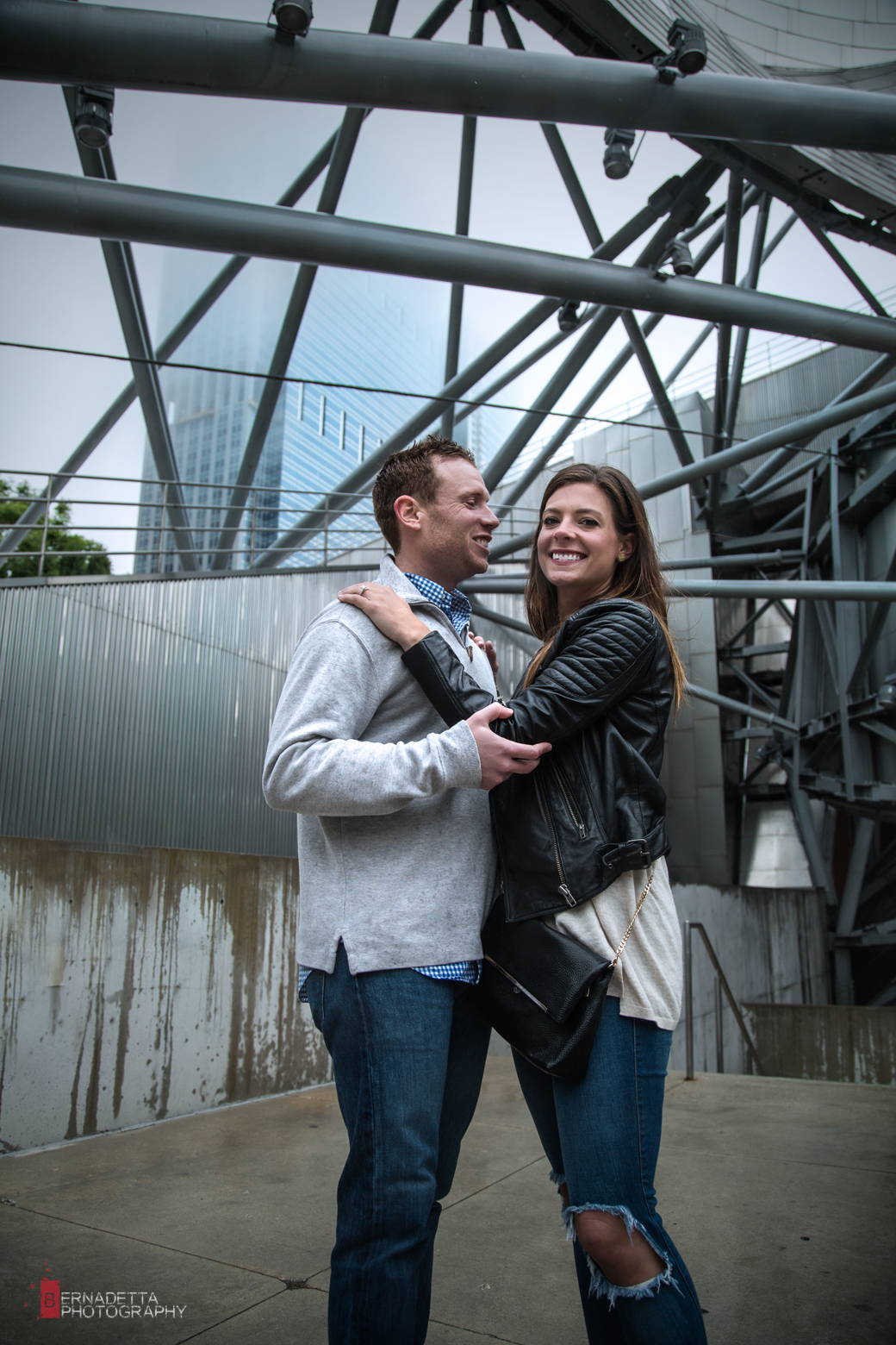 Engagement session at Jay Pritzker Pavilion