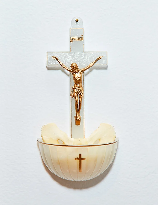INRI , 2016 | Found object, bone, beeswax | 5.5" x 3" 