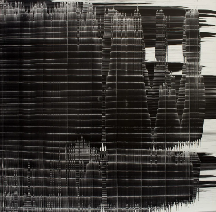 Miriam Cabessa, Untitled 1 , Oil on masonite, 48 x 48 in
