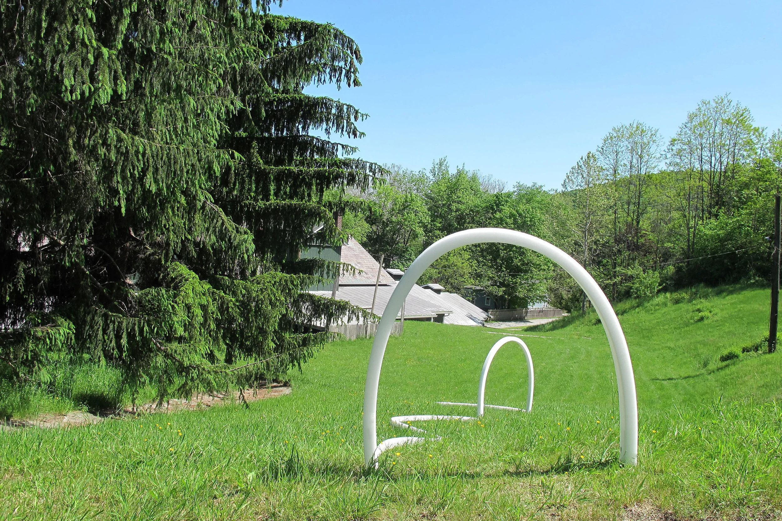 Installation of Birds Eye View - contact us regarding sculptural commissions by Emily Weiskopf