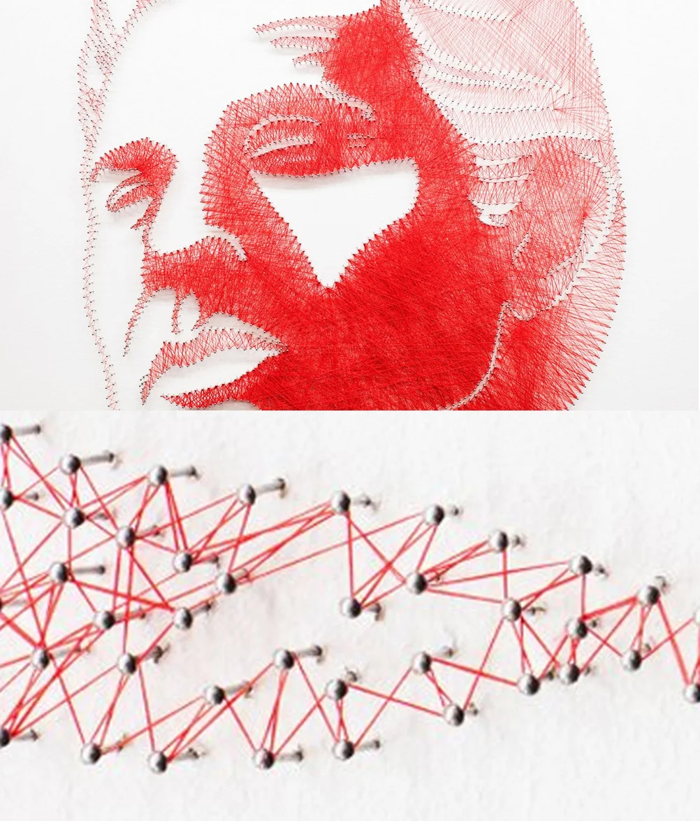 Creative directed series of portraits, this one in thread. Curated artists and makers for the series.