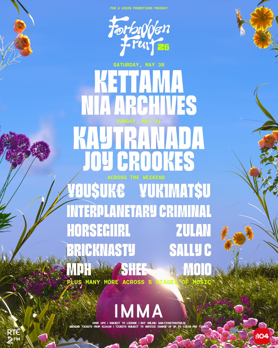 FIRST ACTS ANNOUNCED FOR FORBIDDEN FRUIT 2026