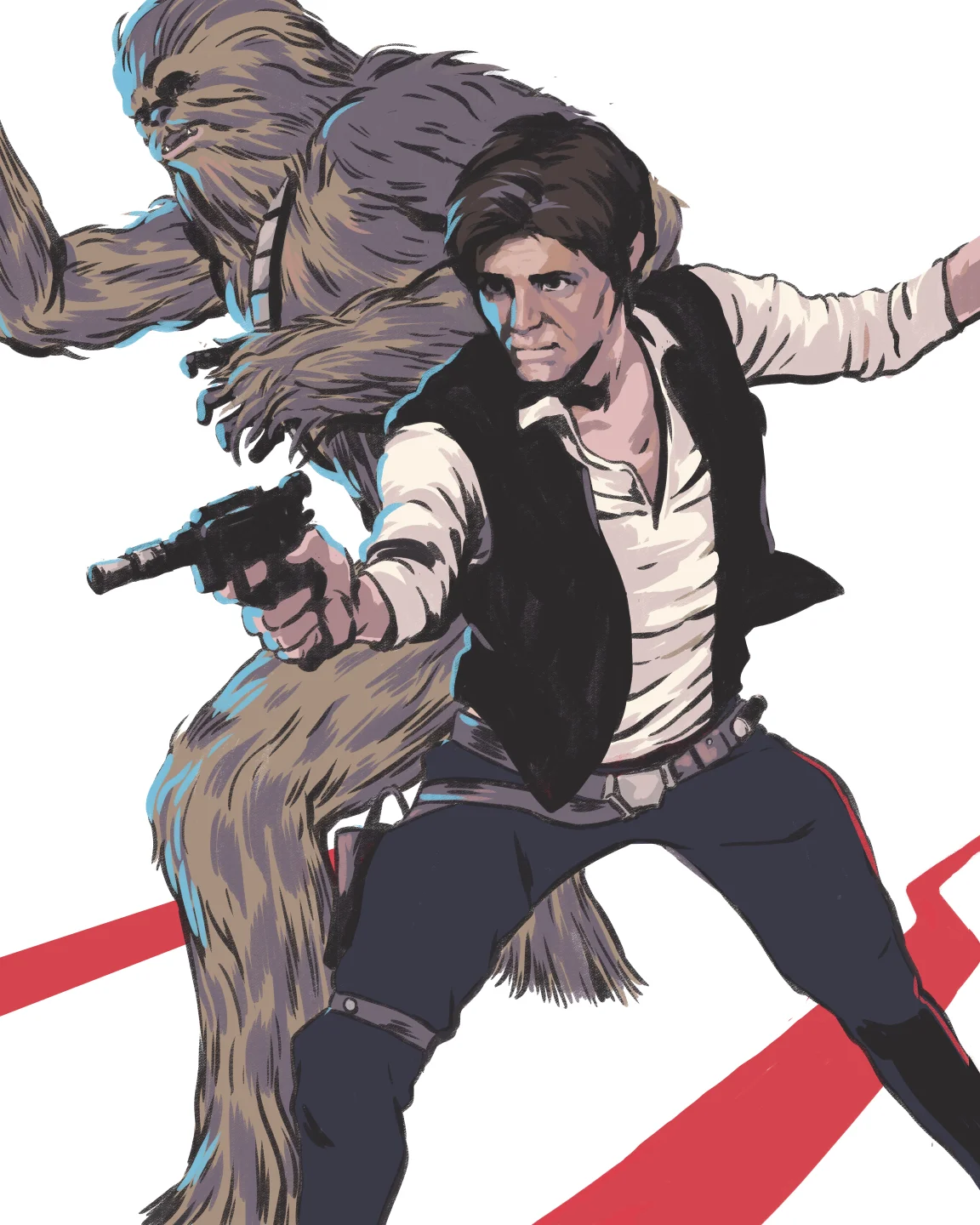 Han Solo and Chewbacca - Private Commission