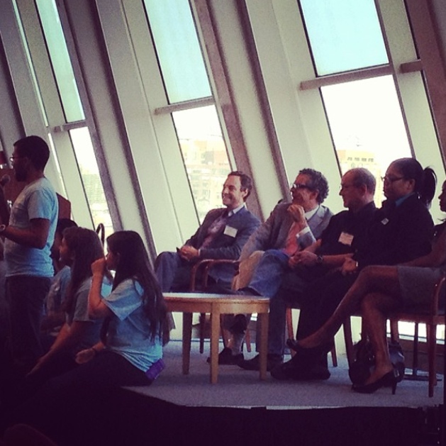Listening to students talk about NYU Tisch Drama at the Open House