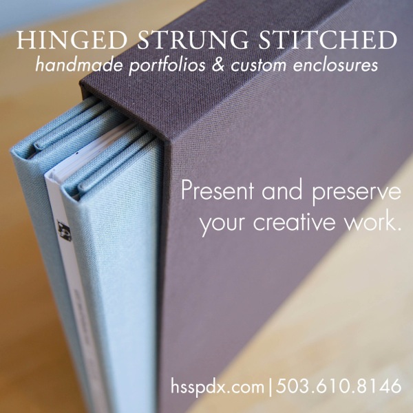  Handmade photography and design portfolio with slipcase. 