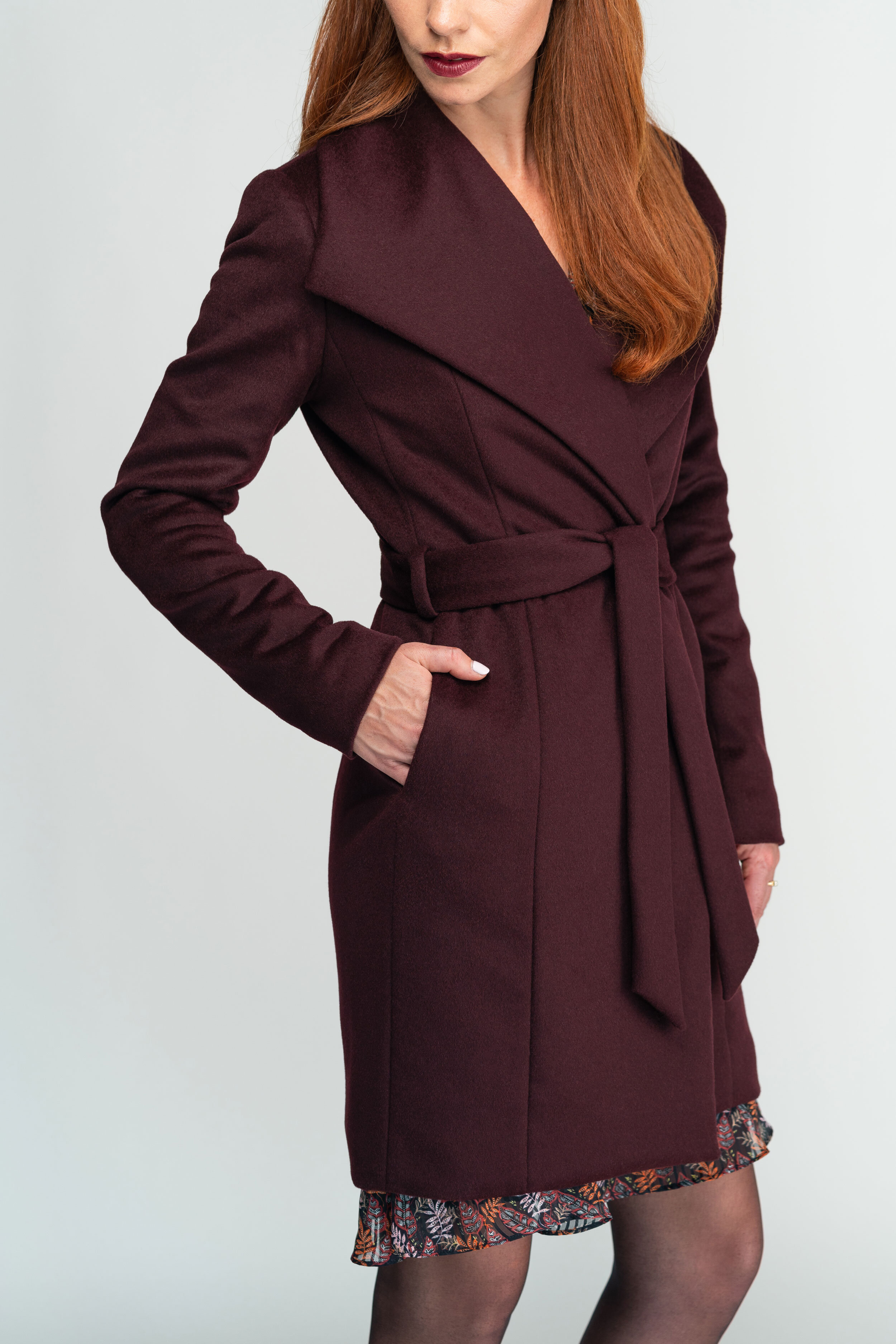 berry wrap coat