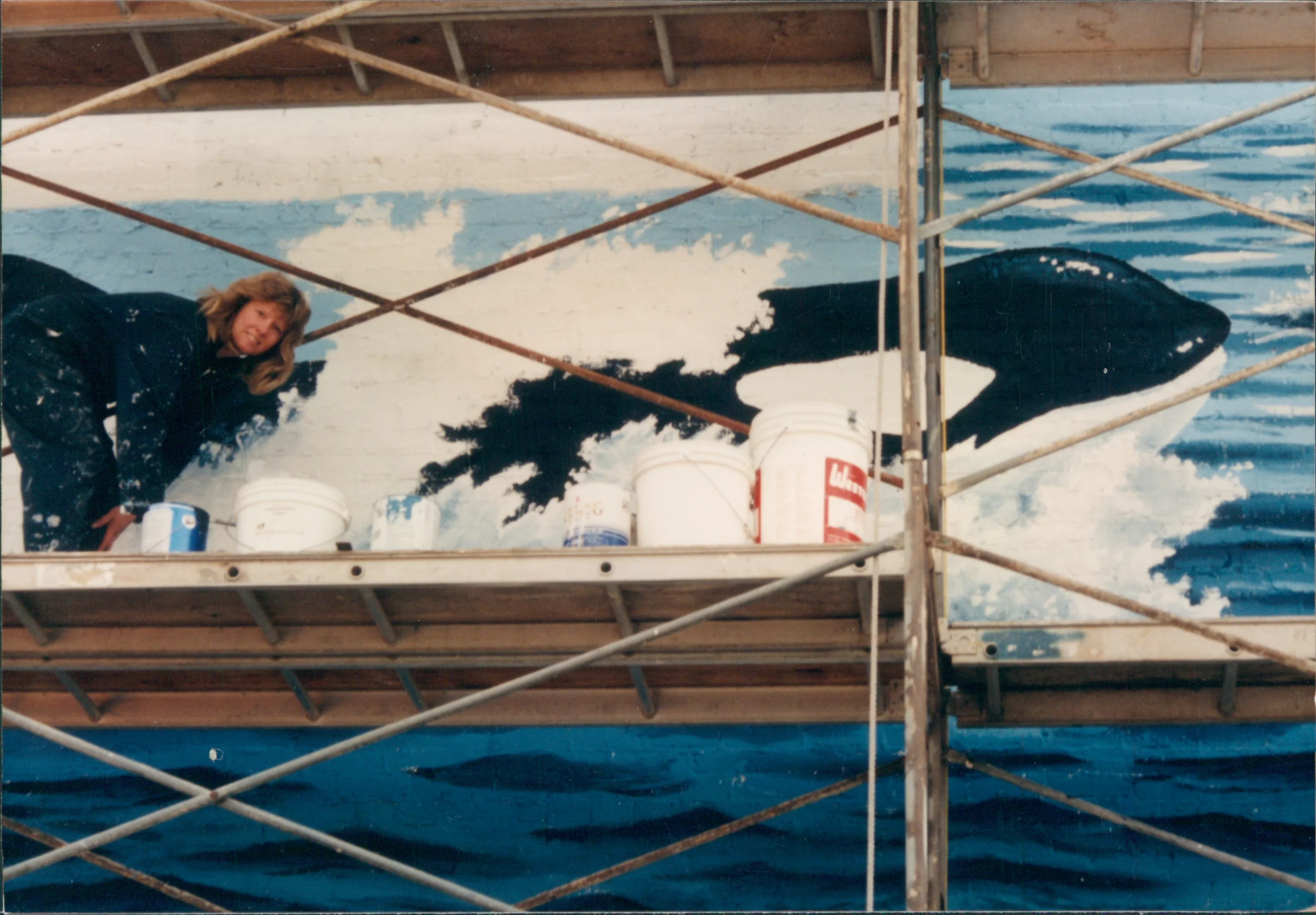 Whale Mural size comparison - almost lifesize