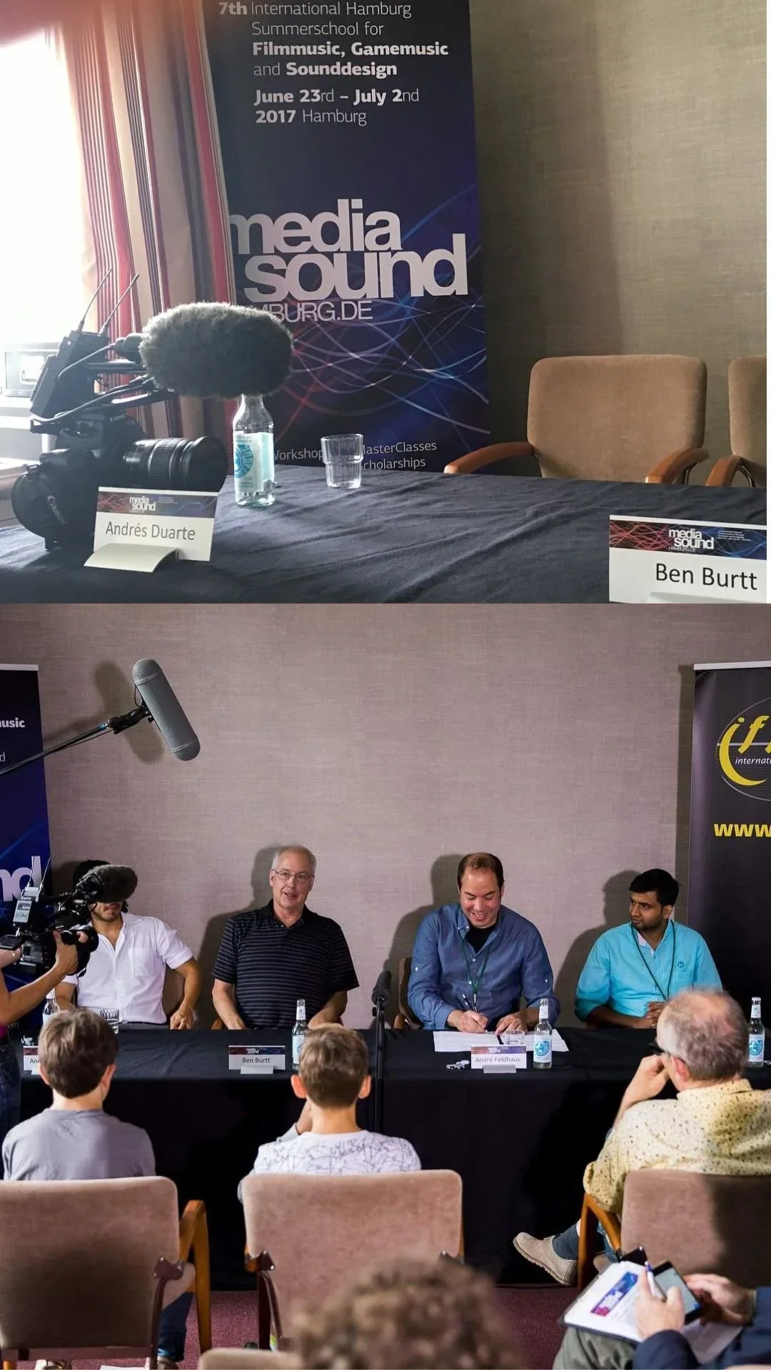 German Press Conference Panelist Alongside Ben Burtt, 2-time Oscar Winner. Media Sound Hamburg, Germany , 2017