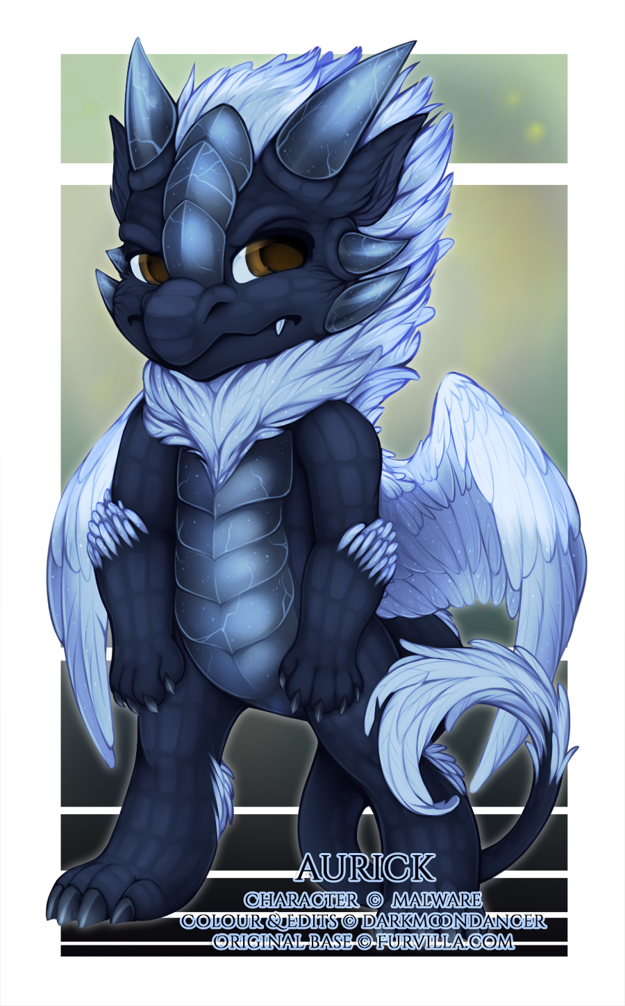 This is Aurick (c) Malware, and I got to do his colours as well as edit his expression and redraw his arms entirely (thus also a bunch of stuff that was under the arms from before)