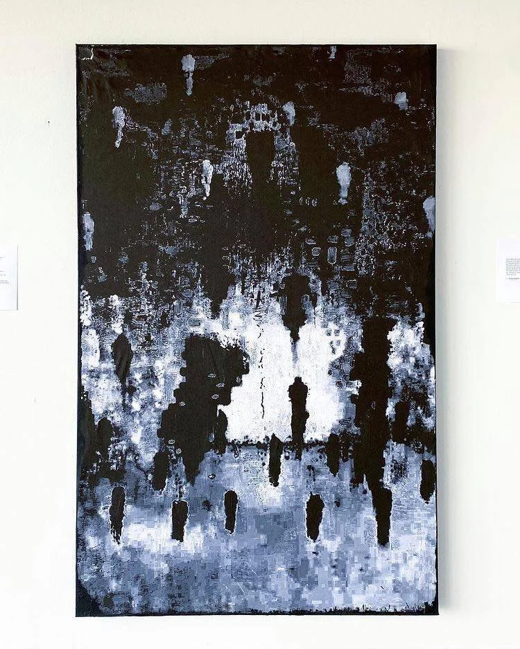 Subtraction (2020). Acrylics on 30" x 48" canvas.