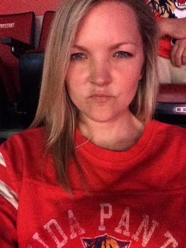  My hockey game face.