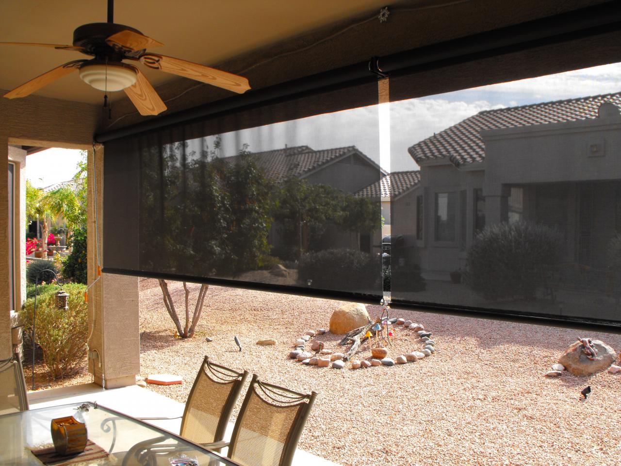 Sline Awning Patio Inc Drop Shades, Outdoor Solar Shades For Patio