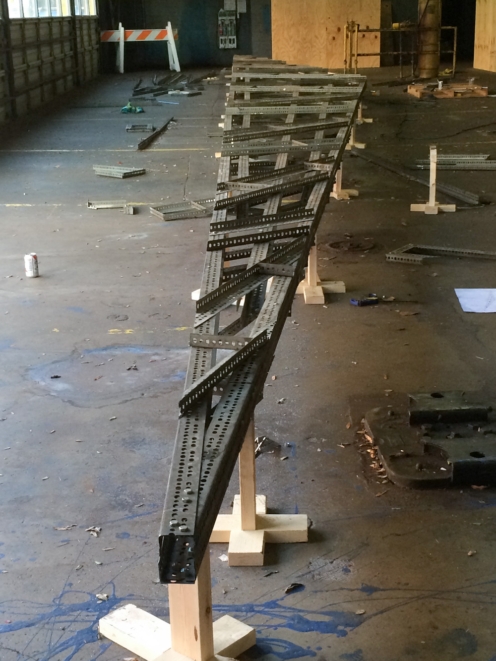 To ensure registration of the two sides, they were built one on top of the other. As s result, the second side took about half the time. 