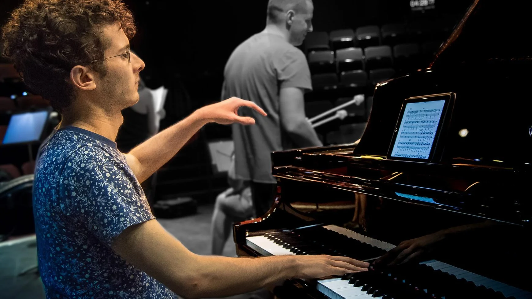 performing at the Blackbird Creative Lab, with Matthew Duval, in Ojai, California