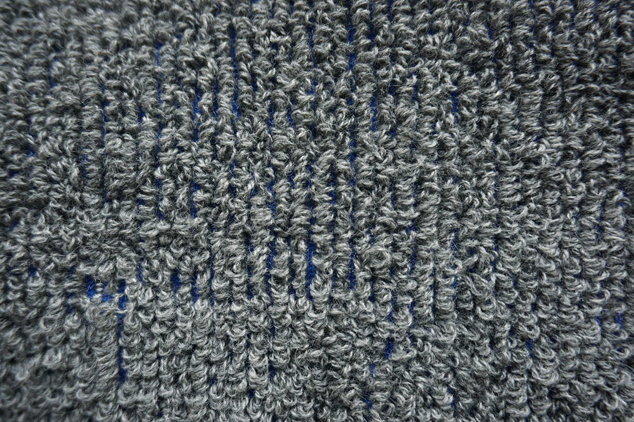 Each sample explores a different structure with monofilament inlay.