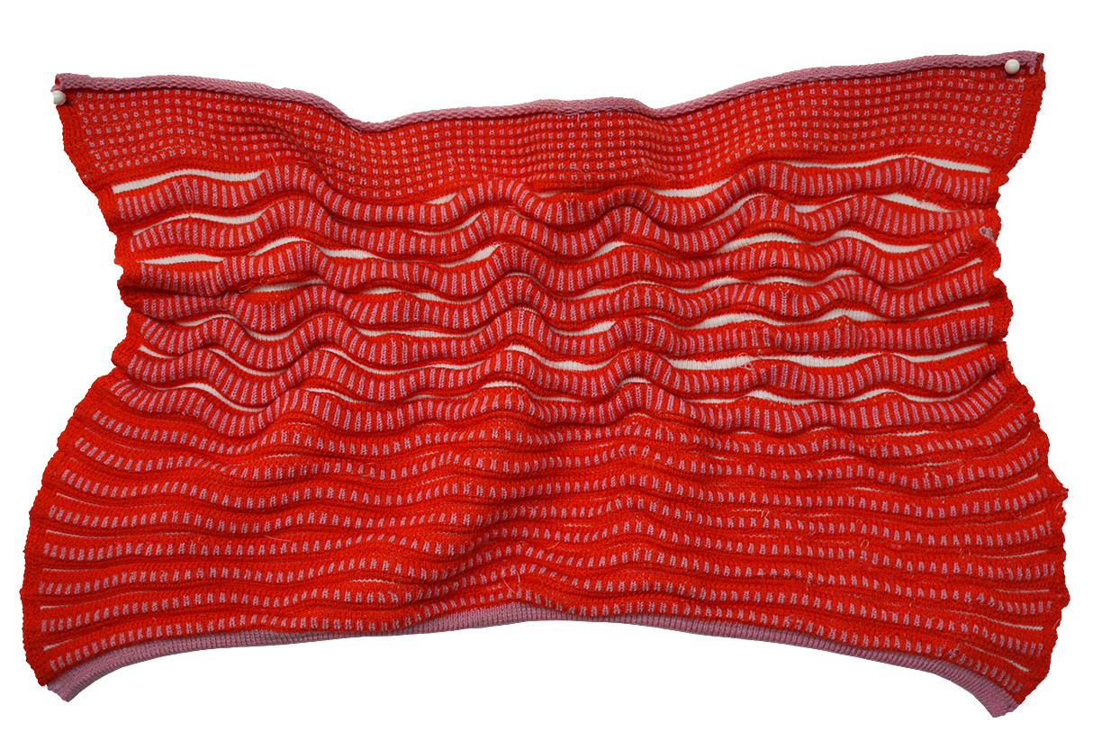 Samples used by AFFOA to demonstrate the dynamic capabilities of knitting with monofilaments to industry leaders.