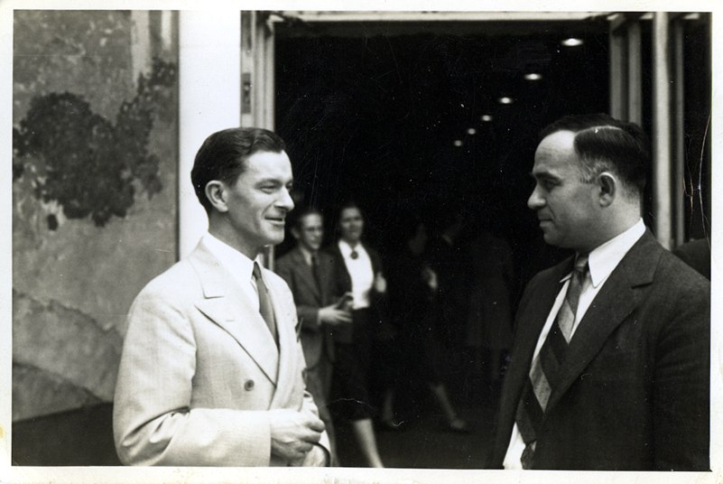 Moses on right, probably the 1938 World's Fair