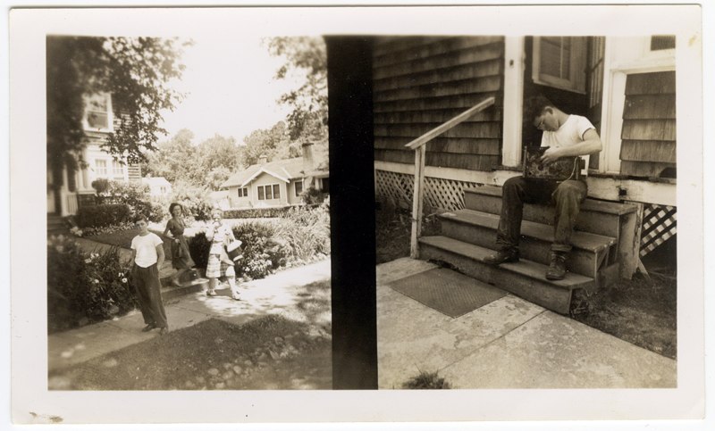 Bunny Widrow on the right, fixing a radio