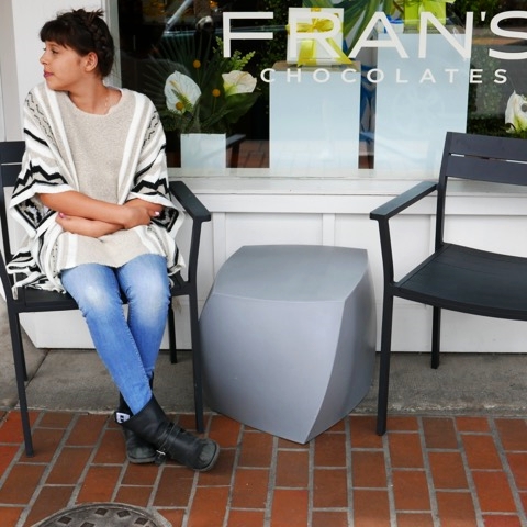 I went to Fran's thinking it was a chocolate store but it was a truffle shop. I have never been there before, it was a grown-up dessert place. The truffle's were ok... too grown for my taste I think. 