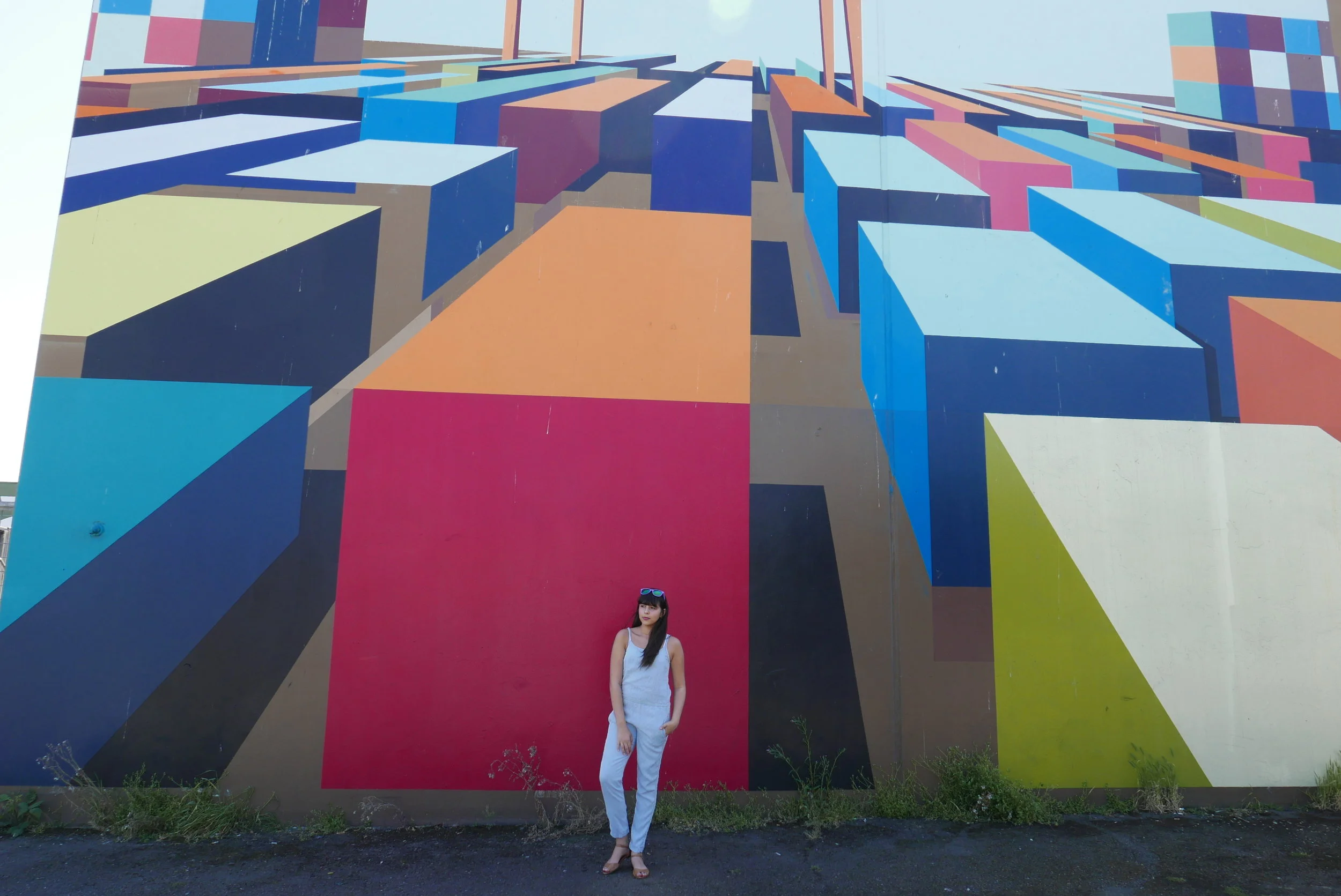 Mural + Jumpsuit = fun times