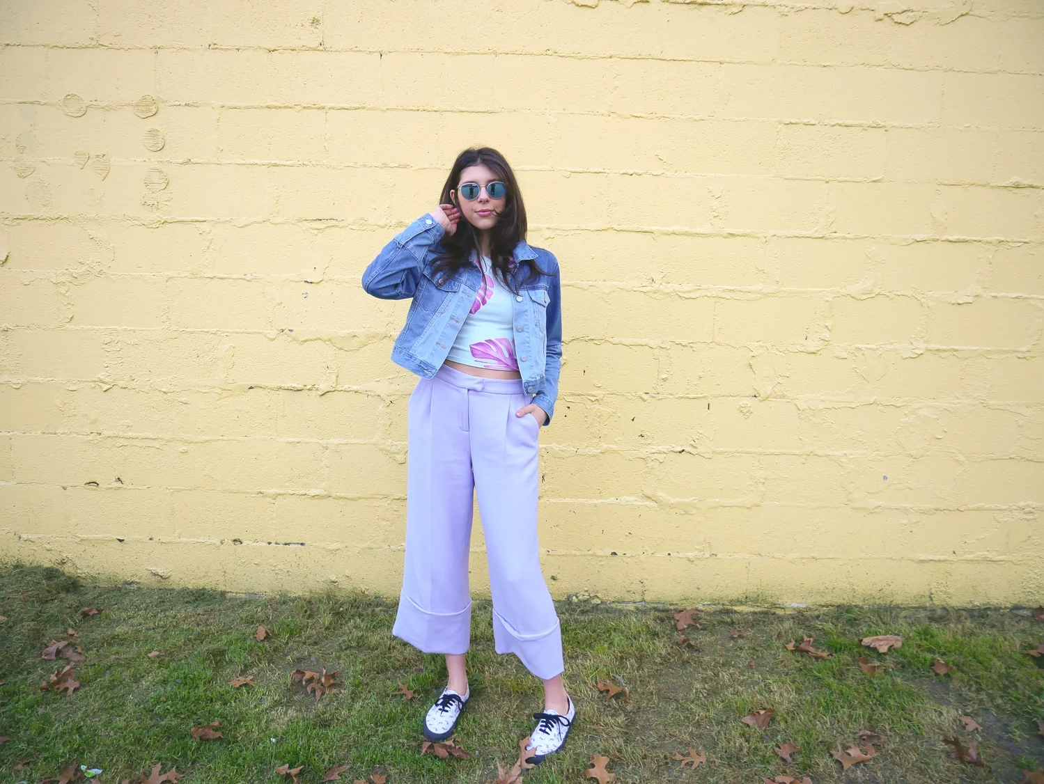 How to style purple pants 