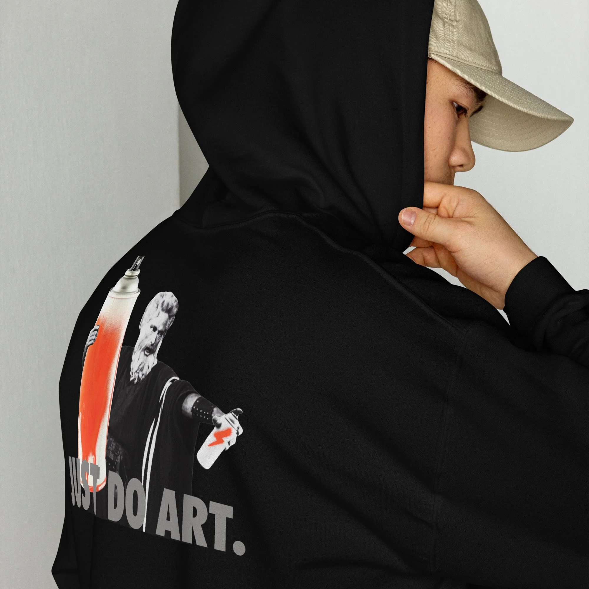 Just Do Art. Ten Crack Commandments Hoodie