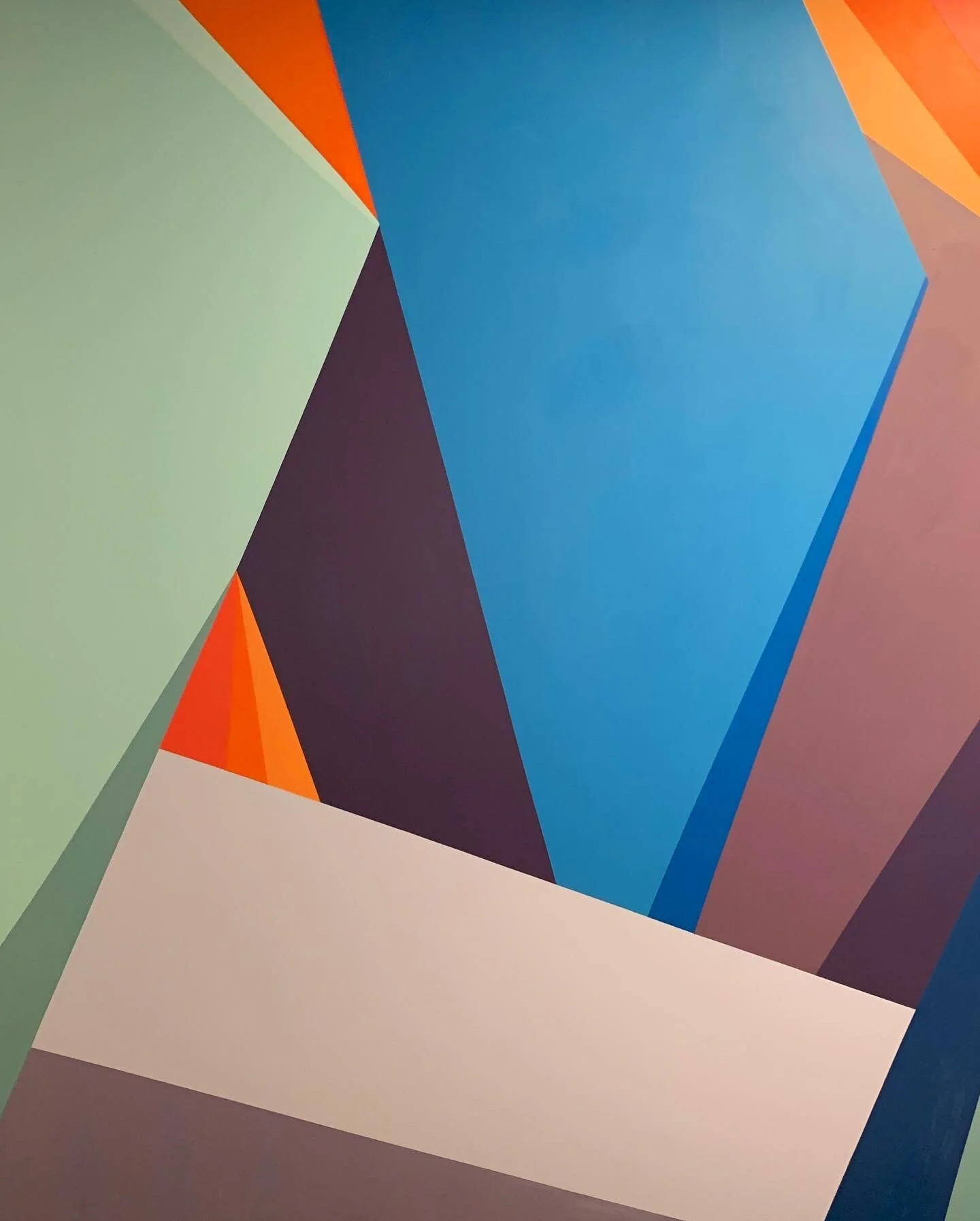 2019. Geometric Freestyle Mural, 9" x 25" (detail 3)