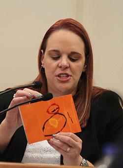 Testifying at the sexual assault trial of Henry Rayhons