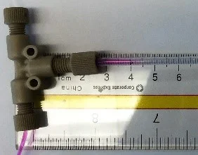 Figure SEQ Figure \* ARABIC 2 Top view observing mixing distance 40 μL/min