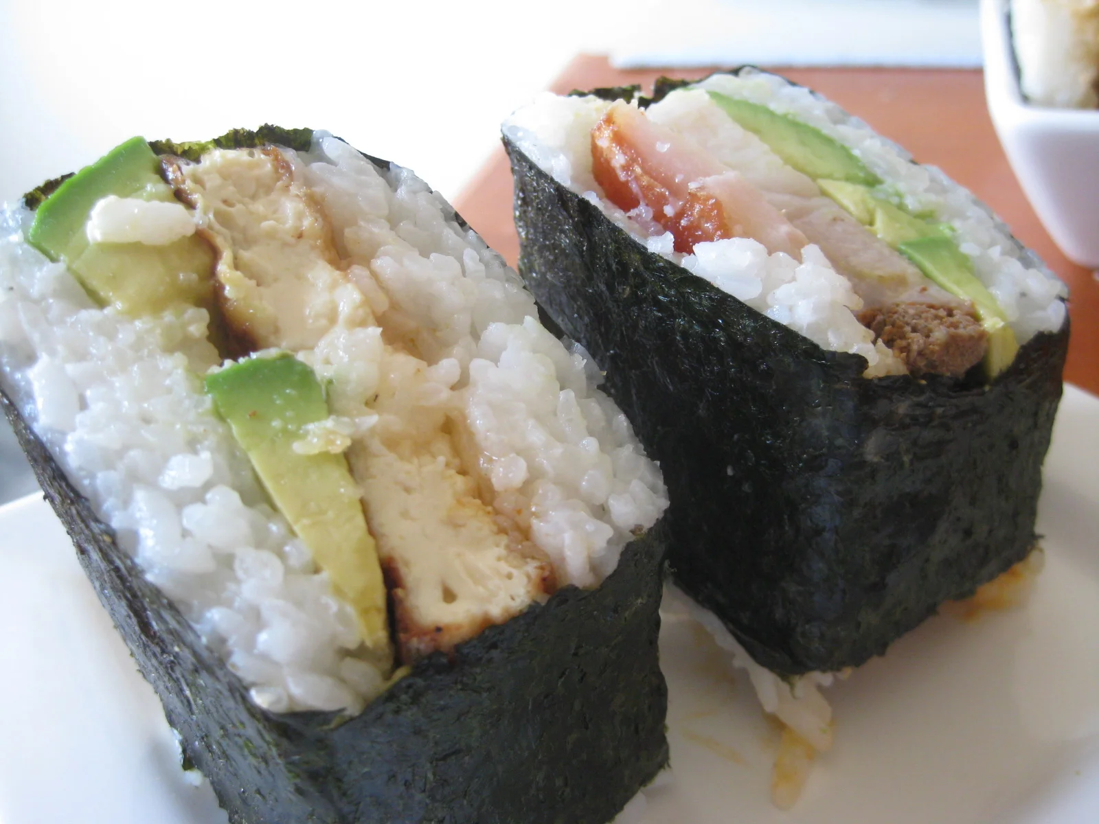 20130420 Pork and Tofu Avocado Musubi