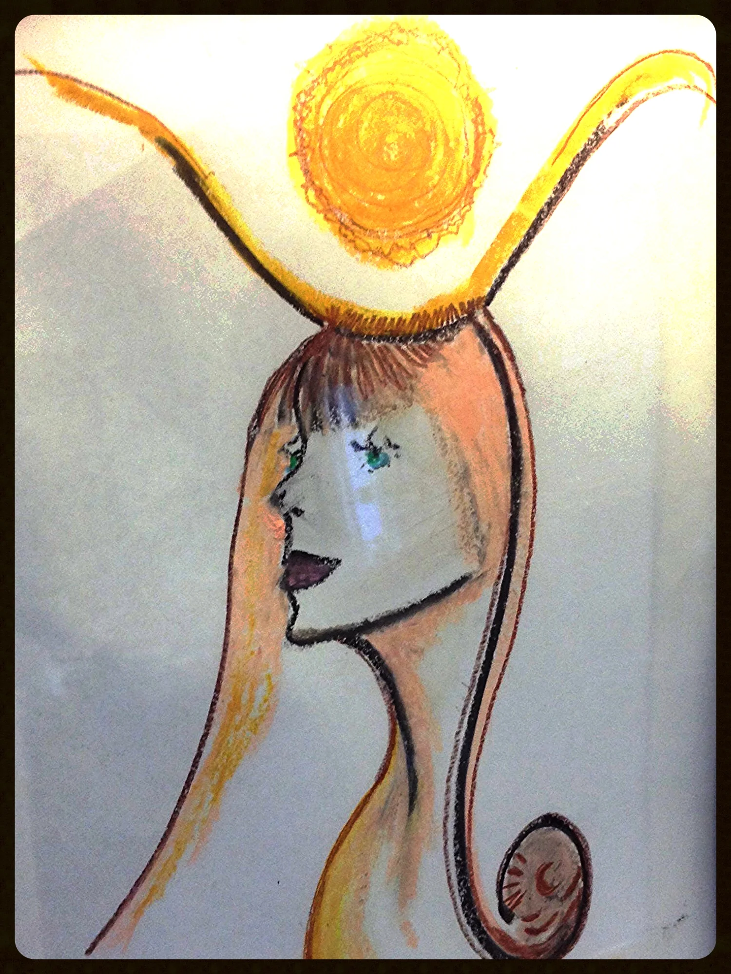 Girl With Golden Orb