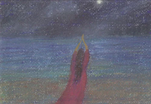  題目: 行者  尺寸:10x14.5cm  年代:1999 