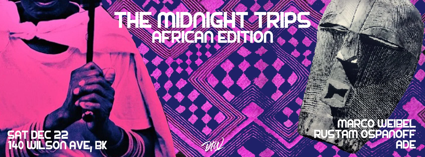 The third episode of the world music event series at ALPHAVILLE. will be hosted by Darker Than Wax , exploring the plethora and diverse vibrations of African music with Marco Weibel, Rustam Ospanoff and Ade. ▪ Darker Than Wax : Darker Than Wax is a label/collective which has been constantly pushing the boundaries of underground/leftfield music. Featured by the likes of Hypebeast, Darker Than Wax’s mint catalogue of releases have also gotten nods and plays from the likes of Gilles Petersons’s Brownswood / Worldwide, Thump, Rhythm Section, Boiler Room, Lefto, King Britt and more. DTW FM, a weekly radio broadcast every Saturday via The Lot Radio was nominated finalist of best Online Radio Show 2016, We Move through two hours of diverse rhythms and globally free frequencies with regular notable guests. Soundcloud: https://soundcloud.com/darkerthanwax ▪ MARCOWEIBEL : Brought up on a soul diet, DJ / selector Marco, dabbles in things deep, funky, diverse and raw. Originally from Singapore, Marco is one of the brightest selectors to have emerged out of the South-East Asian scene. His move to New York has only furthered his musical reach, and his eclectic sound palette spans across a wide range of sounds from Beats, Modern Funk, Disco, Boogie, Afro/Brazilian, Hip-Hop, Deep House, Footwork, UK Bass and beyond. Soundcloud: https://soundcloud.com/marcoweibel ▪ Rustam Ospanoff : Rustam Ospanoff is not only a record digger and DJ. He is also the Producer and Creative Director of the most important underground music festival in Central Asia called “Jazzystan”. Soundcloud: https://soundcloud.com/ospanoff ▪ Ade: Host of bi-monthly radio show Deepdream via Balamii NYC Mixcloud: https://www.mixcloud.com/ahhday/ From 12 AM to 4 AM $10