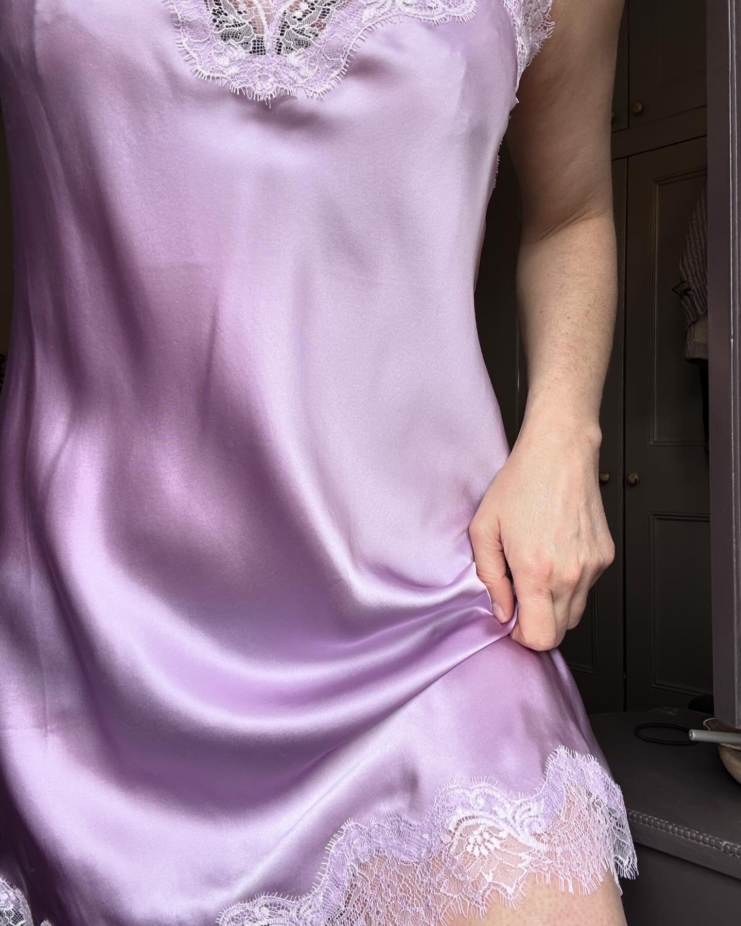 Isn&rsquo;t she lovely 💜
I hope you had a lovely Sunday lingerie loves- I had a mooching day in town with a lovely lunch in the sun ☀️ 
Lovely is this pastel lavender silk and lace story of dreams! The shade of a lavender macaroon - 
This lovely lav