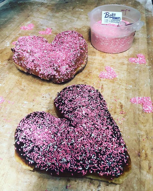 Valentine's day big donuts. To order email: bobsdonutssf@gmail.com